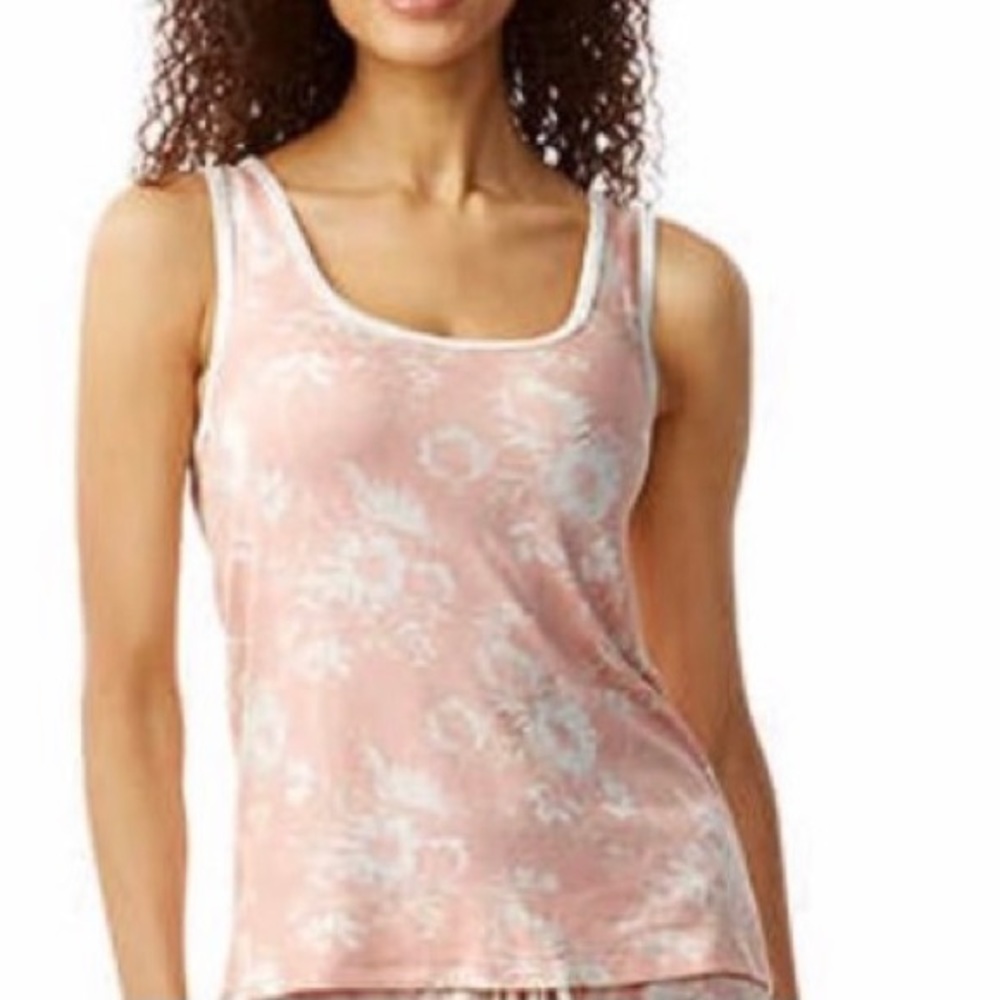 Lucky Brand Pink & White Floral Tank Top Size XL - Picture 2 of 12